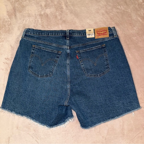 501 Levi’s fray super high rise shorts size 16W - Picture 2 of 14